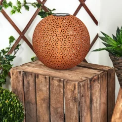 hofstein lampe solaire Samoao LED Rouille, Noir, 1 lumière