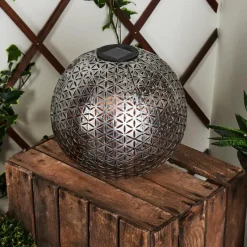 hofstein lampe solaire Samoao LED Cuivre, Noir, Argenté, 1 lumière