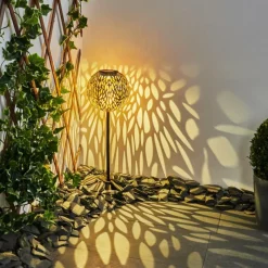 hofstein lampe solaire Samoao LED Cuivre, Noir, Argenté, 1 lumière