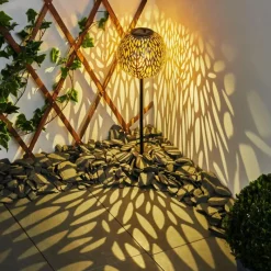 hofstein lampe solaire Samoao LED Cuivre, Noir, Argenté, 1 lumière