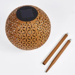 hofstein lampe solaire Samoao LED Rouille, Noir, 1 lumière