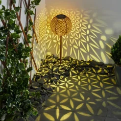 hofstein lampe solaire Samoao LED Rouille, Noir, 1 lumière