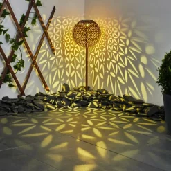 hofstein lampe solaire Samoao LED Rouille, Noir, 1 lumière