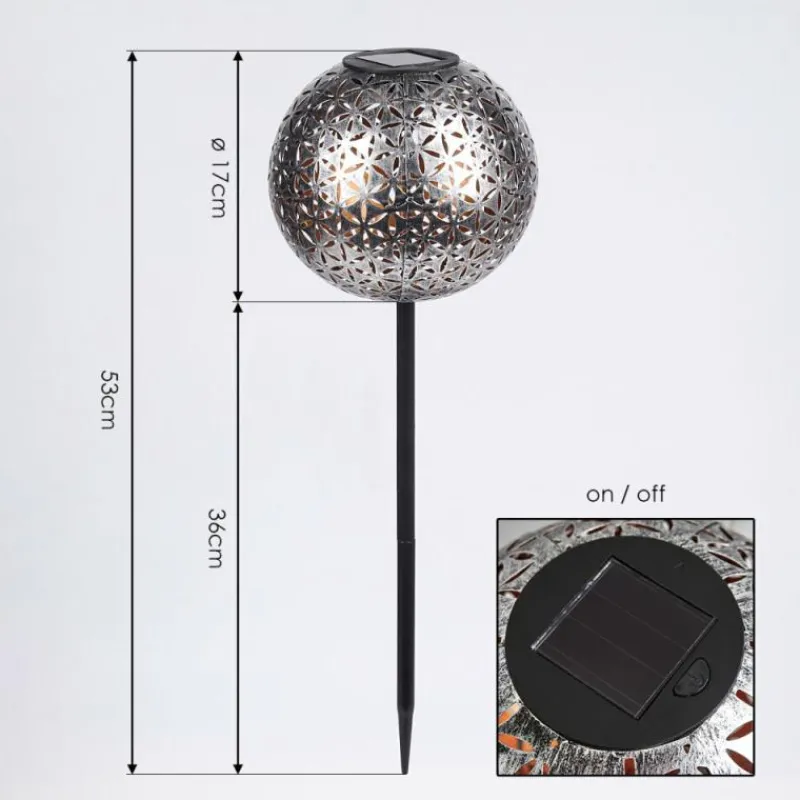 Lampes À Boules-hofstein lampe solaire Samoao LED Cuivre, Noir, Argenté, 1 lumière