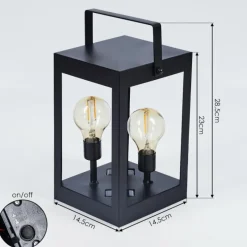 hofstein lampe solaire Sciolze LED Noir, Transparent, 2 lumières