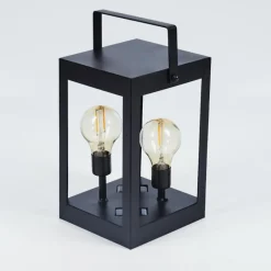 hofstein lampe solaire Sciolze LED Noir, Transparent, 2 lumières