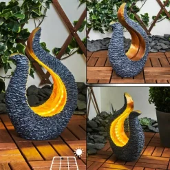 Luminaires Rustiques-hofstein lampe solaire Siviri LED Gris, Cuivre, 25 lumières