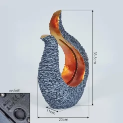 Luminaires Rustiques-hofstein lampe solaire Siviri LED Gris, Cuivre, 25 lumières