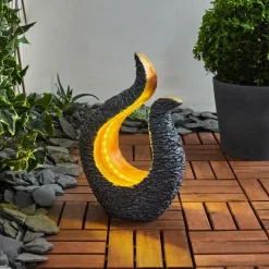 Luminaires Rustiques-hofstein lampe solaire Siviri LED Gris, Cuivre, 25 lumières