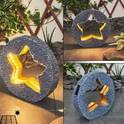 hofstein lampe solaire Siviri LED Bronze, Gris, 48 lumières