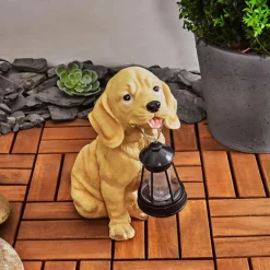 Luminaires Rustiques-hofstein lampe solaire Sofie LED Brun, Noir, 1 lumière