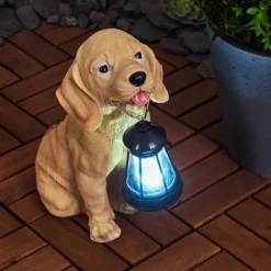 Luminaires Rustiques-hofstein lampe solaire Sofie LED Brun, Noir, 1 lumière