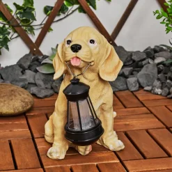 Luminaires Rustiques-hofstein lampe solaire Sofie LED Brun, Noir, 1 lumière