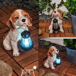 Luminaires Rustiques-hofstein lampe solaire Sofie LED Orange, Noir, Blanc, 1 lumière