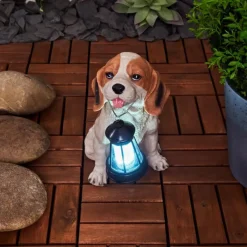 Luminaires Rustiques-hofstein lampe solaire Sofie LED Orange, Noir, Blanc, 1 lumière