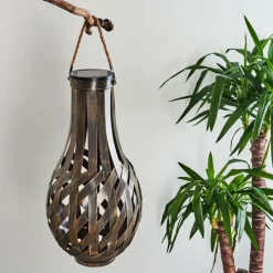 Lampes Vintages & Rétros-hofstein lampe solaire Soulé LED Brun, 1 lumière