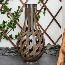 Lampes Vintages & Rétros-hofstein lampe solaire Soulé LED Brun, 1 lumière