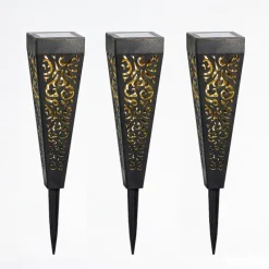 Luminaires Orientaux-hofstein lampe solaire Staranzano LED Jaune, Noir, 1 lumière