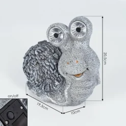 Luminaires Rustiques-hofstein lampe solaire Sunderby LED Gris, Orange, 2 lumières