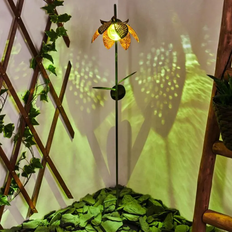 Luminaires Rustiques-hofstein lampe solaire Taft LED Ambre, Vert, Cuivre, 1 lumière