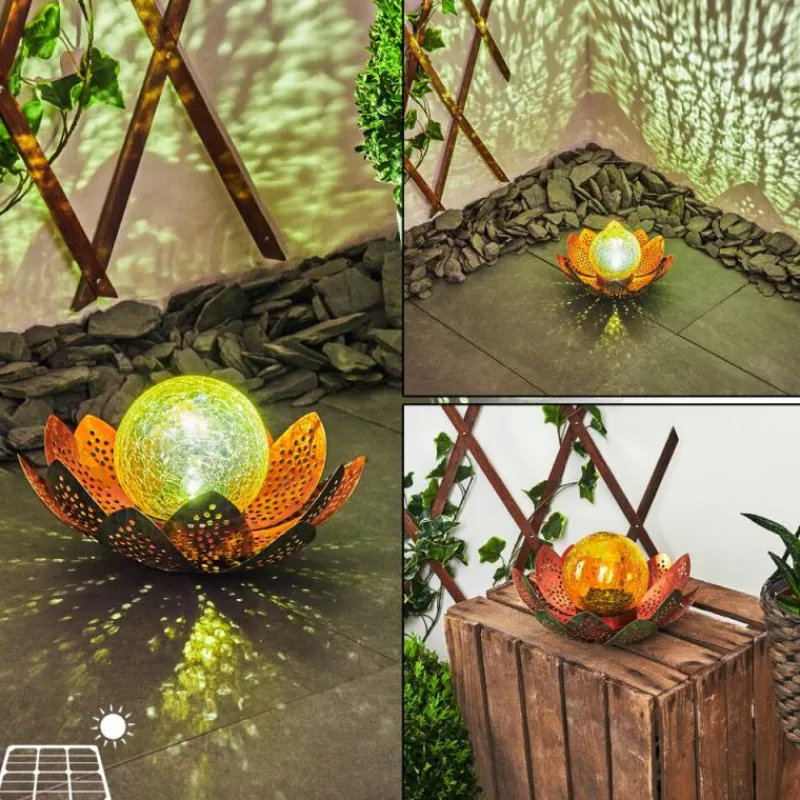 Luminaires Orientaux-hofstein lampe solaire Taft LED Vert, Cuivre, 1 lumière