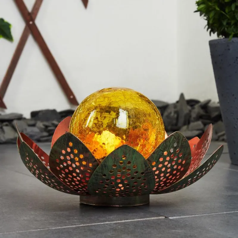 Luminaires Orientaux-hofstein lampe solaire Taft LED Vert, Cuivre, 1 lumière