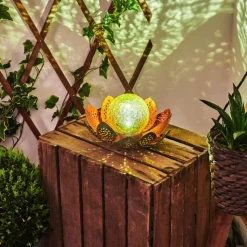 Luminaires Orientaux-hofstein lampe solaire Taft LED Vert, Cuivre, 1 lumière