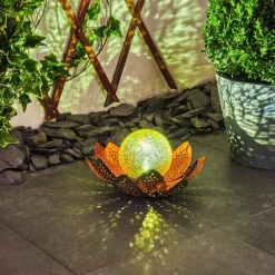 Luminaires Orientaux-hofstein lampe solaire Taft LED Vert, Cuivre, 1 lumière