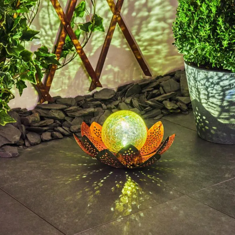 Luminaires Orientaux-hofstein lampe solaire Taft LED Vert, Cuivre, 1 lumière