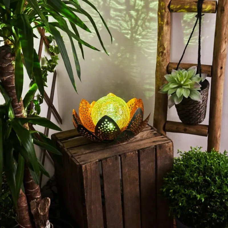 Luminaires Orientaux-hofstein lampe solaire Taft LED Vert, Cuivre, 1 lumière