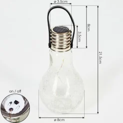 hofstein Lampe solaire Tian LED Noir, 1 lumière