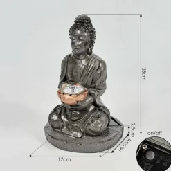 Luminaires Orientaux-hofstein lampe solaire Valfurva LED Gris, Cuivre, 1 lumière