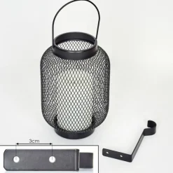 hofstein Lampe solaires Anjullan LED Noir, 1 lumière