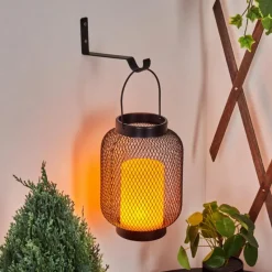 hofstein Lampe solaires Anjullan LED Noir, 1 lumière