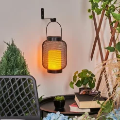 hofstein Lampe solaires Anjullan LED Noir, 1 lumière