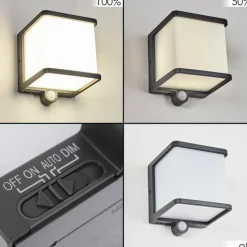 hofstein Lampe solaires Burseryd LED Anthracite, 1 lumière, Détecteur de mouvement