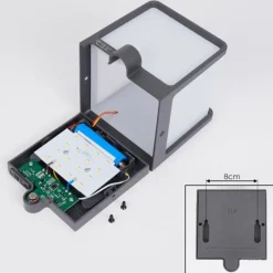 hofstein Lampe solaires Burseryd LED Anthracite, 1 lumière, Détecteur de mouvement