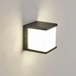 hofstein Lampe solaires Burseryd LED Anthracite, 1 lumière, Détecteur de mouvement