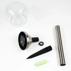 hofstein Lampe solaires Carbonia LED Nickel mat, 1 lumière