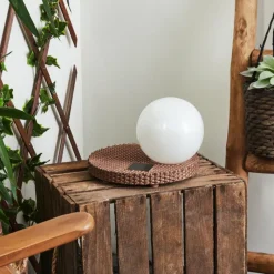 hofstein Lampe solaires Centrache LED Brun, 1 lumière