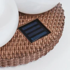 Lampes À Boules-hofstein Lampe solaires Centrache LED Brun, 3 lumières