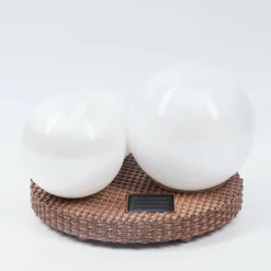 Lampes À Boules-hofstein Lampe solaires Centrache LED Brun, 3 lumières