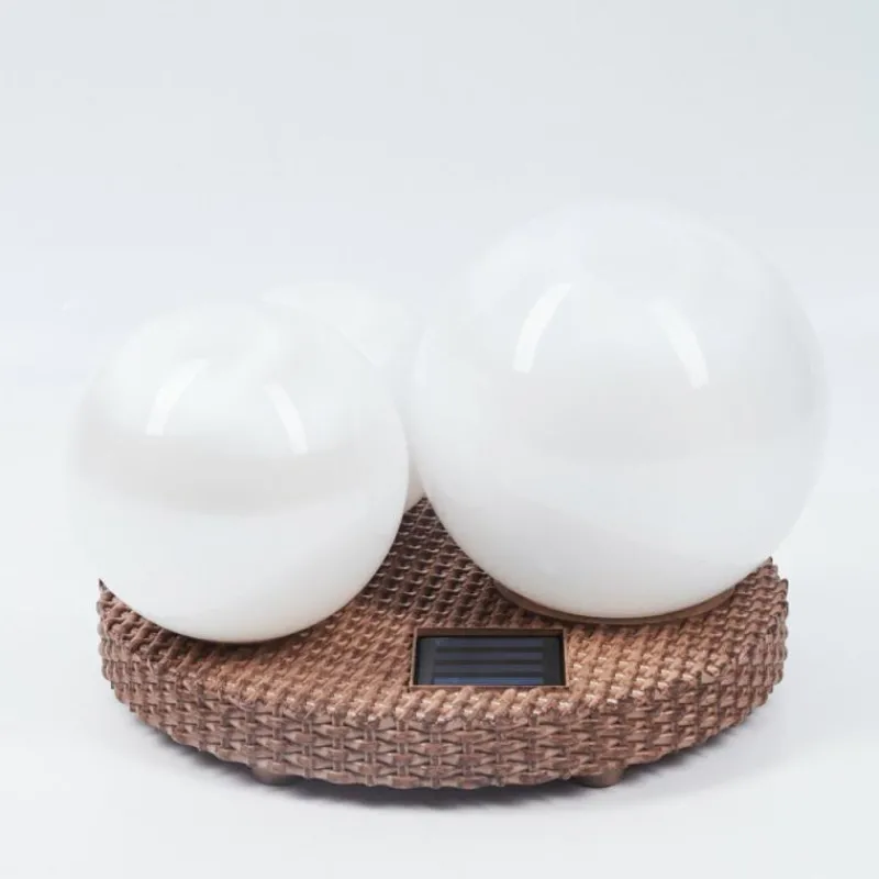 Lampes À Boules-hofstein Lampe solaires Centrache LED Brun, 3 lumières