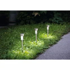 Luminaires Eglo Lampe solaires Eglo SHINE LED Acier inoxydable, 1 lumière