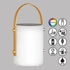 FHL easy Lampe solaires Bari LED Blanc, 1 lumière, Télécommandes, Changeur de couleurs* Éclairage Led