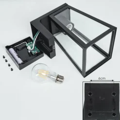 Lampes Vintages & Rétros-hofstein Lampe solaires Juanico LED Noir, 1 lumière