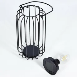 Style Boho-Chic-hofstein Lampe solaires Klovsta LED Noir, 1 lumière