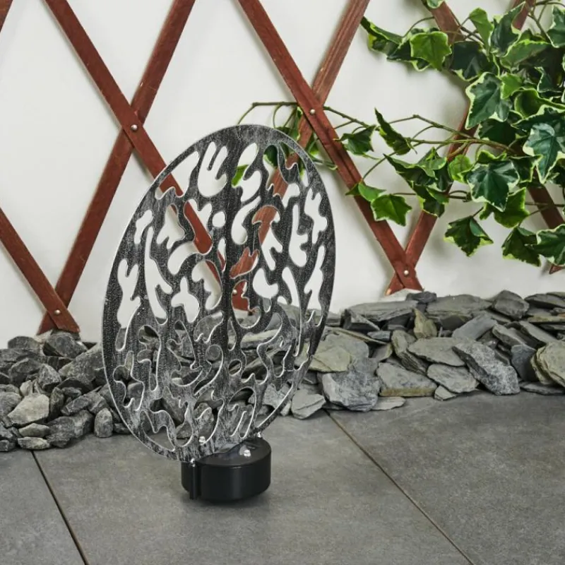 Luminaires Orientaux-hofstein Lampe solaires Kupa LED Noir, Argenté, 2 lumières