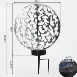 Luminaires Orientaux-hofstein Lampe solaires Kupa LED Noir, Argenté, 2 lumières