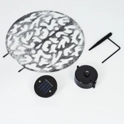 Luminaires Orientaux-hofstein Lampe solaires Kupa LED Noir, Argenté, 2 lumières